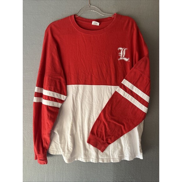 Vintage Three Squares Louisville Cardinals Long Sleeve Shirt Retro Thumb Holes M - Picture 1 of 7